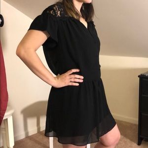 Express black baby doll dress size L